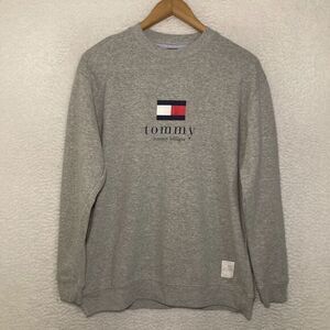 Vtg Tommy Hilfiger‎ USA Made Sweatshirt Mens Size Small Pullover Preppy Flag 90s